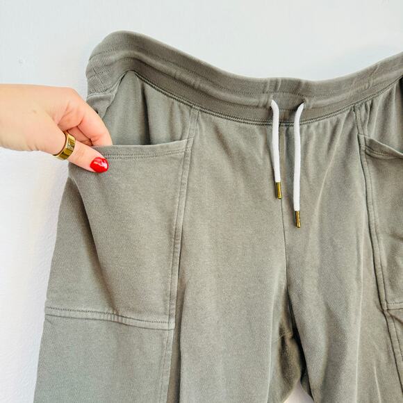 OLD NAVY Olive Green Sweatpants Joggers Pants French Terry Ankle Drawstring M - Picture 10 of 16